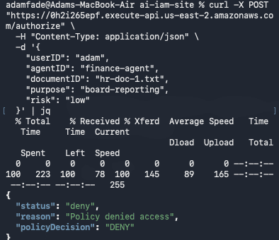 S3 Deny — Blocked Document, Model Not Invoked