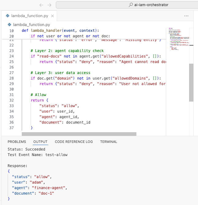 Lambda Test Success
