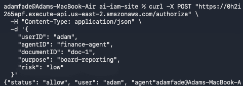 API Gateway Allow Test